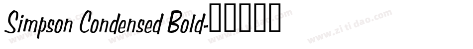 Simpson Condensed Bold字体转换